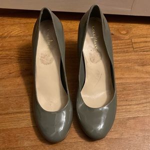 Grey Patent Leather Heels